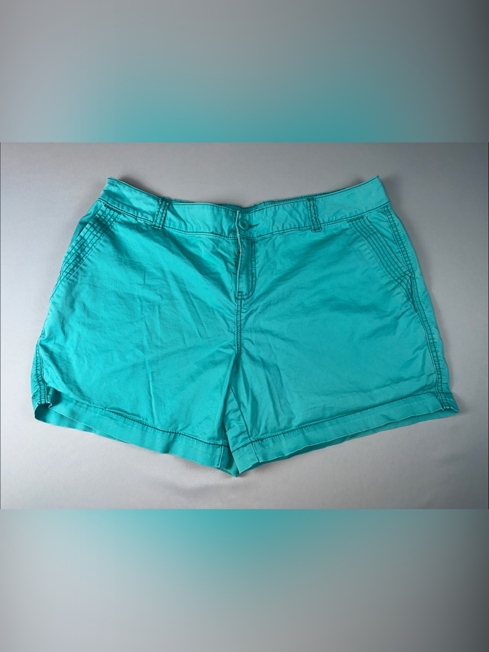 Maurices Women’s Teal Shorts Size 18 Plus Bright Turquoise Casual